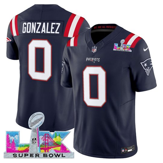 Men's New England Patriots Super Bowl LX Vapor Navy Limited Jersey - All Stitched