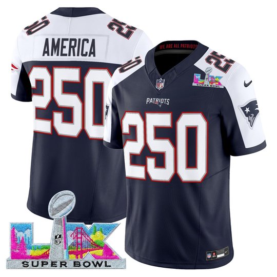 Men's New England Patriots Super Bowl LX Vapor Limited Navy Alternate Jersey - All Stitched