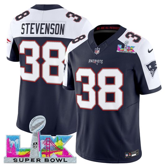 Men's New England Patriots Super Bowl LX Vapor Limited Navy Alternate Jersey - All Stitched