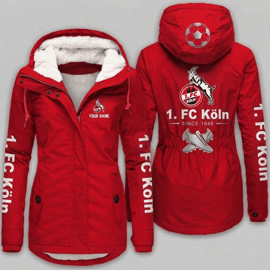 1. FC Köln Bundesliga Woman Winter Fleece Jacket Custom Name