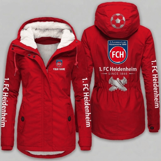 1. FC Heidenheim Bundesliga Woman Winter Fleece Jacket Custom Name