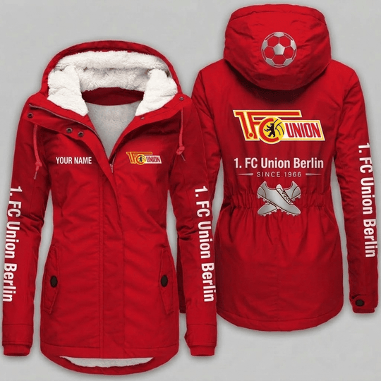 1. FC Union Berlin Bundesliga Woman Winter Fleece Jacket Custom Name
