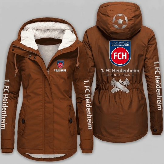 1. FC Heidenheim Bundesliga Woman Winter Fleece Jacket Custom Name