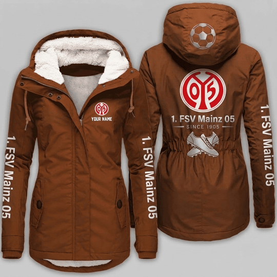 1. FSV Mainz 05 Bundesliga Woman Winter Fleece Jacket Custom Name