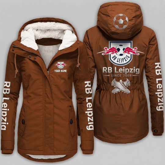 RB Leipzig Bundesliga Woman Winter Fleece Jacket Custom Name
