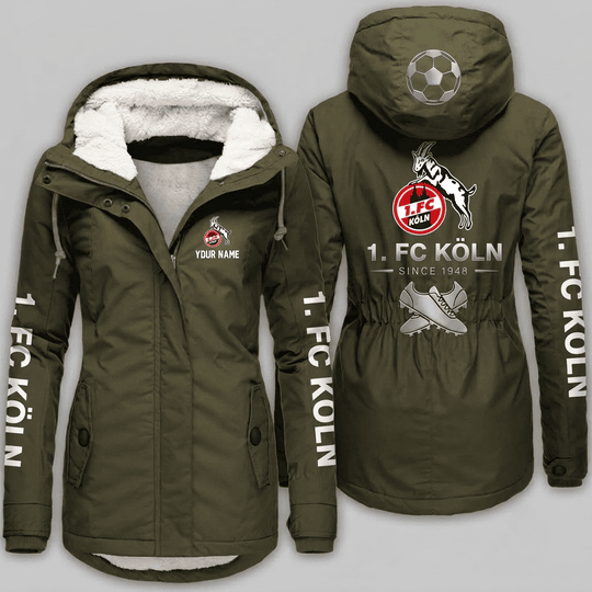 1. FC Köln Bundesliga Woman Winter Fleece Jacket Custom Name