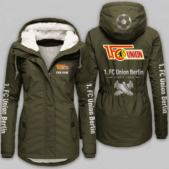 1. FC Union Berlin Bundesliga Woman Winter Fleece Jacket Custom Name