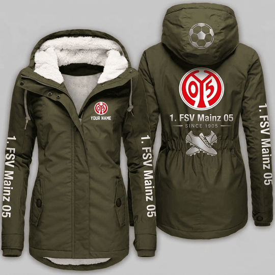 1. FSV Mainz 05 Bundesliga Woman Winter Fleece Jacket Custom Name