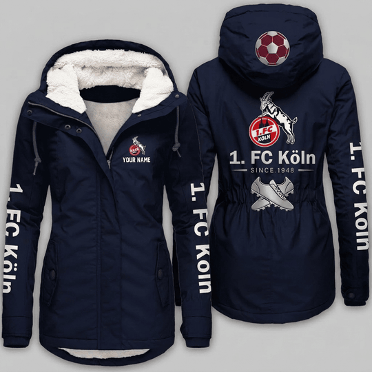 1. FC Köln Bundesliga Woman Winter Fleece Jacket Custom Name
