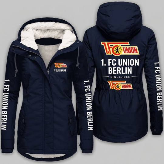 1. FC Union Berlin Bundesliga Woman Winter Fleece Jacket Custom Name