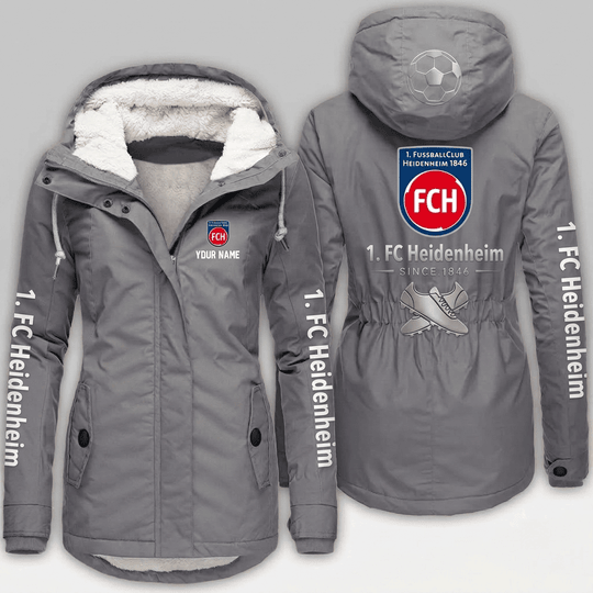 1. FC Heidenheim Bundesliga Woman Winter Fleece Jacket Custom Name
