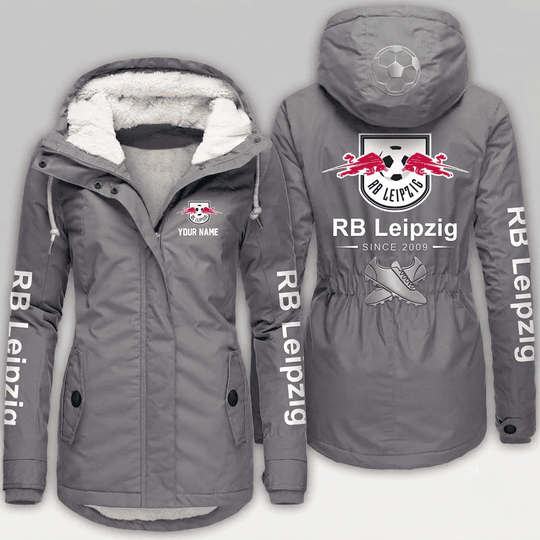 RB Leipzig Bundesliga Woman Winter Fleece Jacket Custom Name