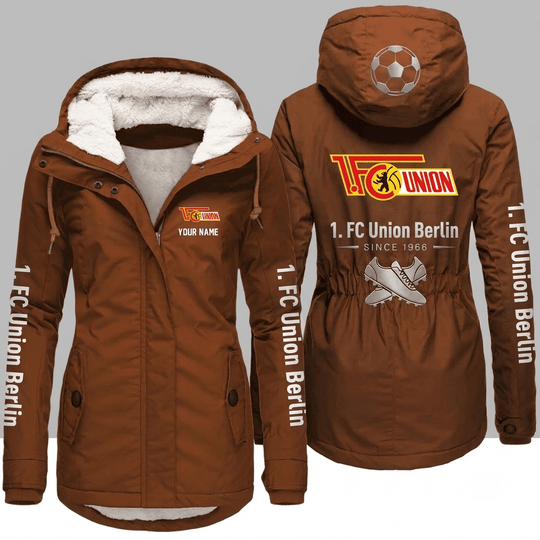 1. FC Union Berlin Bundesliga Woman Winter Fleece Jacket Custom Name