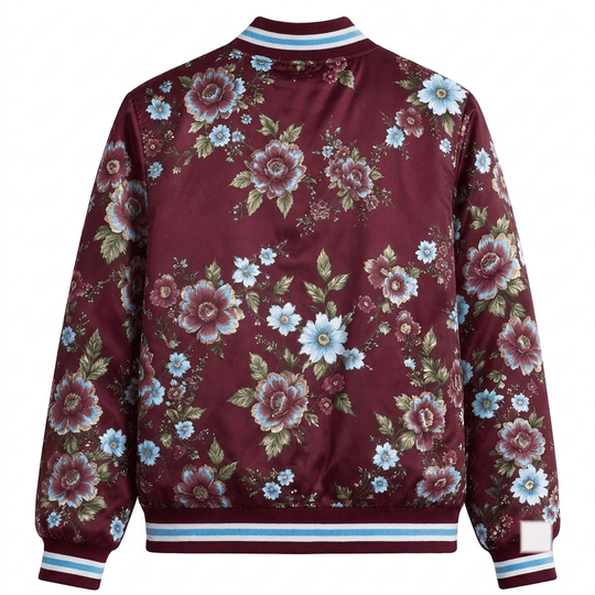 West Ham United EPL Women's Floral Print Casual Zip Up Jacket Personalized Name