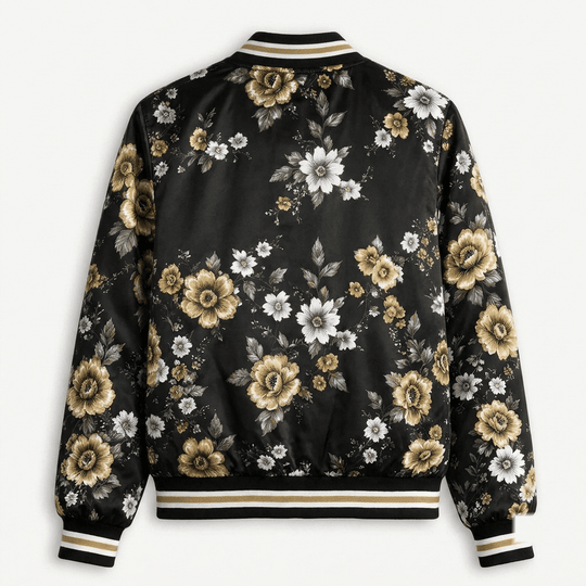 Newcastle United EPL Women's Floral Print Casual Zip Up Jacket Personalized Name