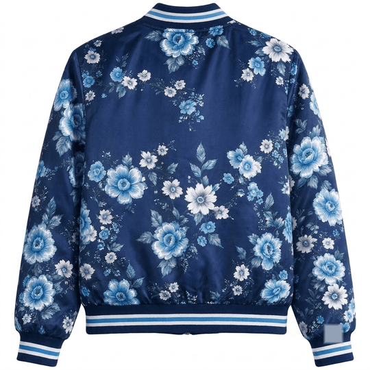 Everton EPL Women's Floral Print Casual Zip Up Jacket Personalized Name
