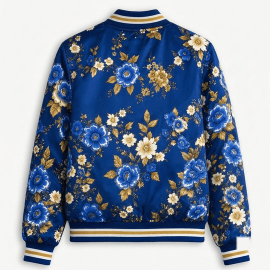 Chelsea EPL Women's Floral Print Casual Zip Up Jacket Personalized Name