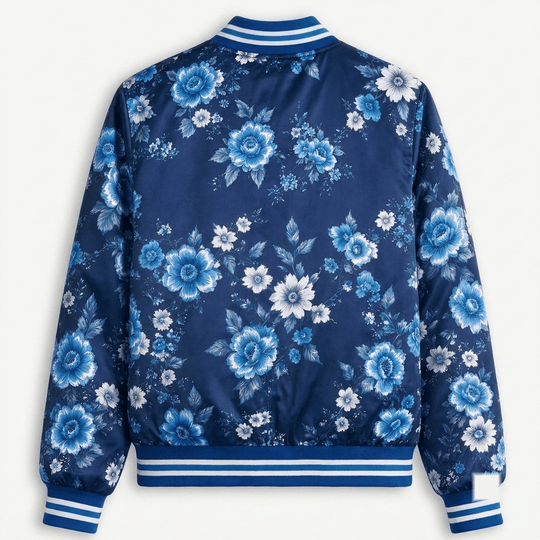 Brighton & Hove Albion EPL Women's Floral Print Casual Zip Up Jacket Personalized Name