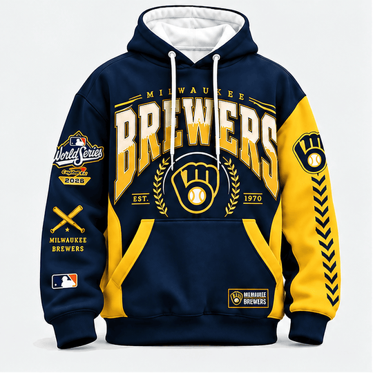 MILWAUKEE BREWERS MLB 2026 WORLD CHAMPIONS LIMITED EDITION Hoodie 3D