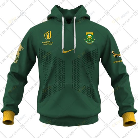 Personalized Rugby World Cup 2023 Springboks South Africa Rugby Home Jersey | Hoodie,Polo, Long Polo T Shirt, Zip Hoodie, Sweatshirt
