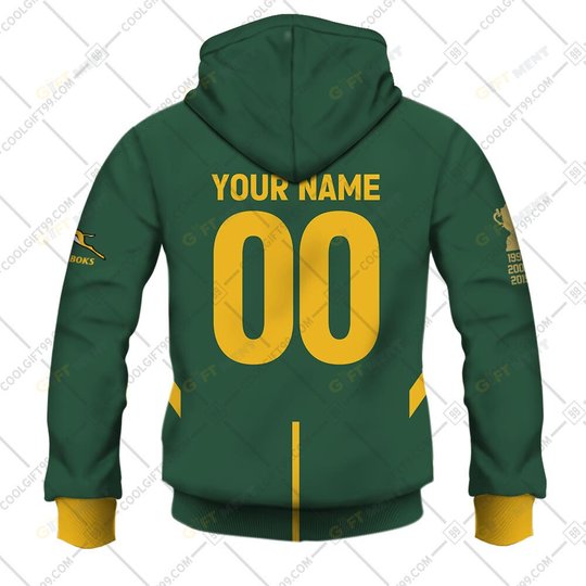 Personalized Rugby World Cup 2023 Springboks South Africa Rugby Home Jersey | Hoodie,Polo, Long Polo T Shirt, Zip Hoodie, Sweatshirt