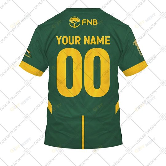 Personalized Rugby World Cup 2023 Springboks South Africa Rugby Home Jersey | Hoodie,Polo, Long Polo T Shirt, Zip Hoodie, Sweatshirt