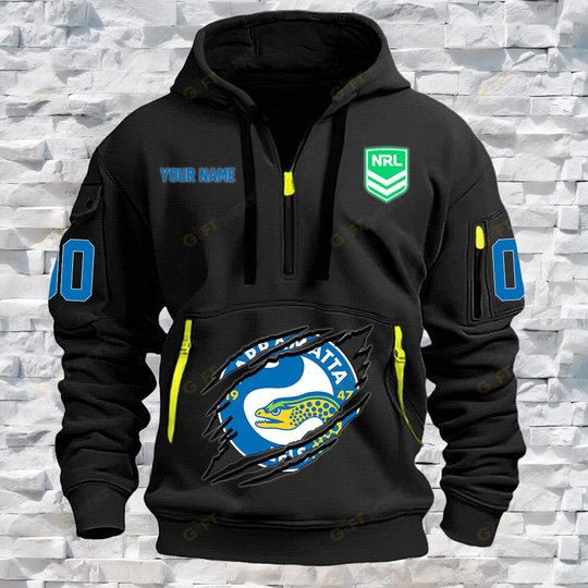 Parramatta Eels Personalized Quarter Zip Hoodie for fan Limited Edition