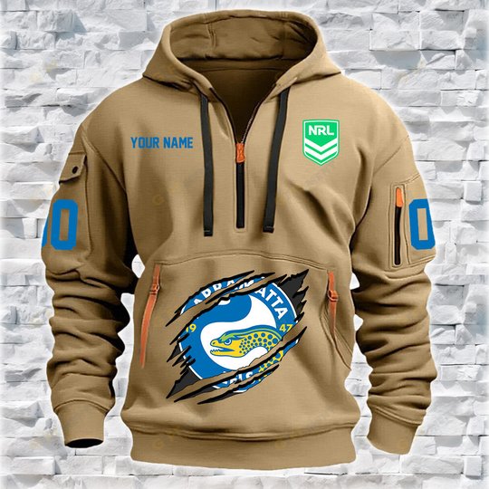 Parramatta Eels Personalized Quarter Zip Hoodie for fan Limited Edition