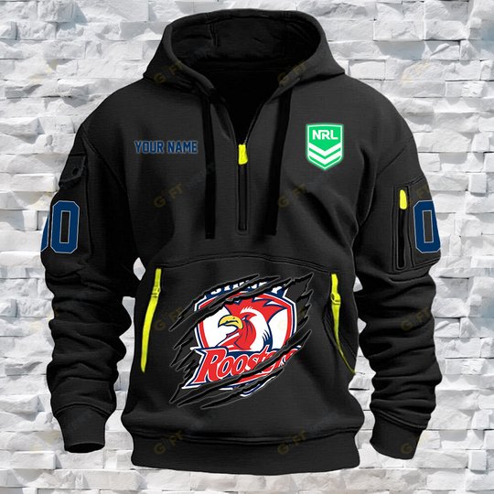 Sydney Roosters Personalized Quarter Zip Hoodie for fan Limited Edition