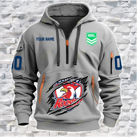 Sydney Roosters Personalized Quarter Zip Hoodie for fan Limited Edition