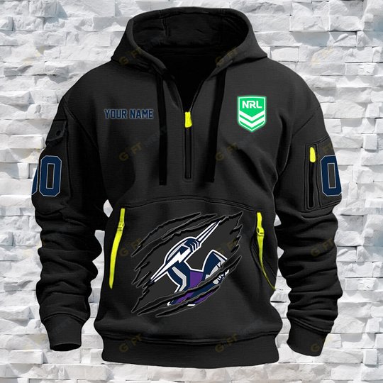 Melbourne Storm Personalized Quarter Zip Hoodie for fan Limited Edition