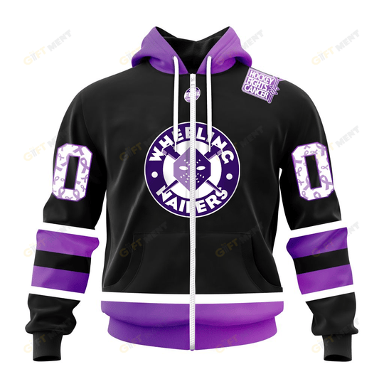 Personalized ECHL Wheeling Nailers Breast cancer Hoodie, T Shirt, Zip Hoodie, Sweatshirt