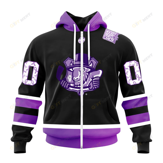 Personalized ECHL Bloomington Bison Breast cancer Hoodie, T Shirt, Zip Hoodie, Sweatshirt