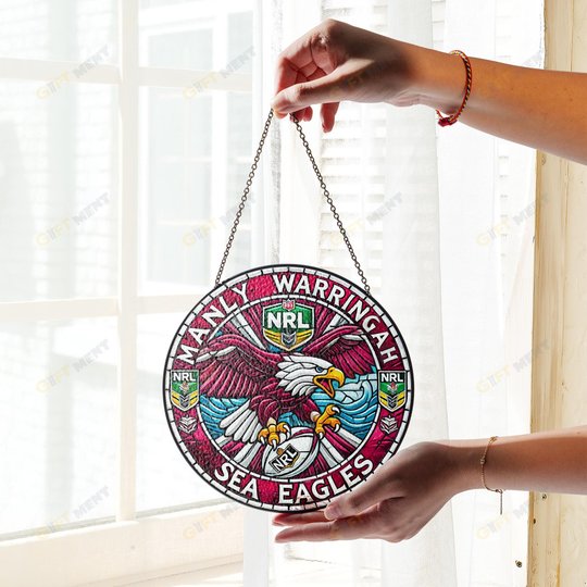 Manly Warringah Sea EaglesStained Glass Suncatcher for Window Hanging