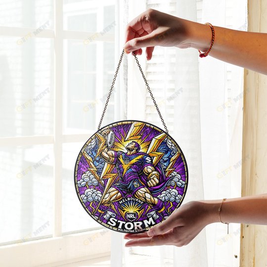 Melbourne StormStained Glass Suncatcher for Window Hanging