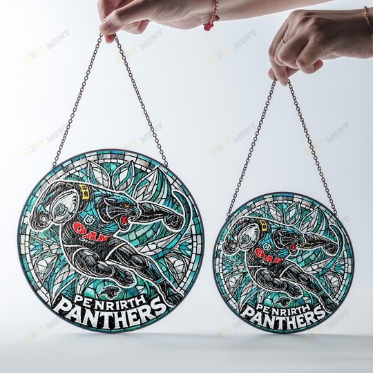 Penrith PanthersStained Glass Suncatcher for Window Hanging