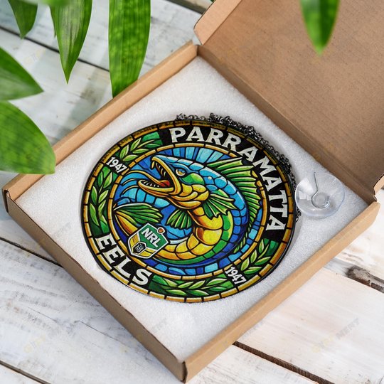 Parramatta EelsStained Glass Suncatcher for Window Hanging