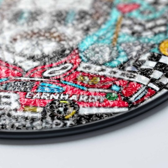 Dale earnhardt v2 Stained Glass Suncatcher