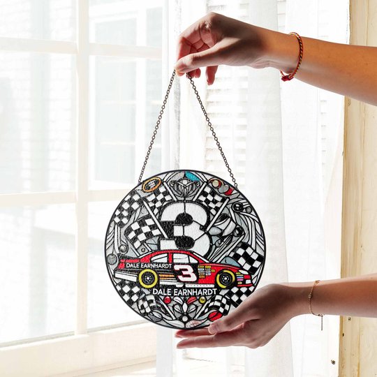 Dale earnhardt Stained Glass Suncatcher