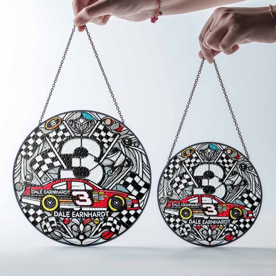 Dale earnhardt Stained Glass Suncatcher