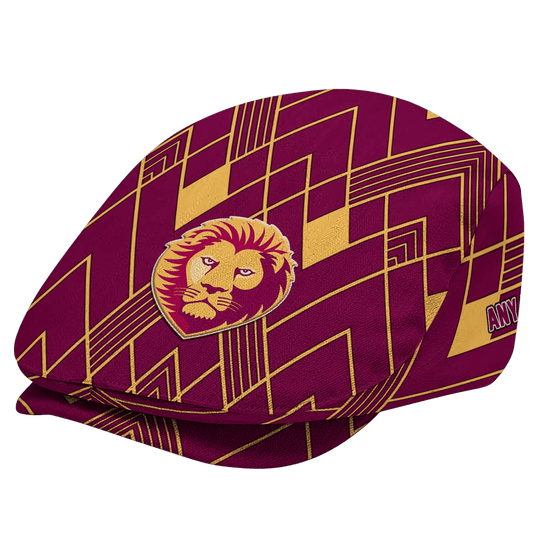 Custom Brisbane Lions Geometric Pride AFL Flat Cap