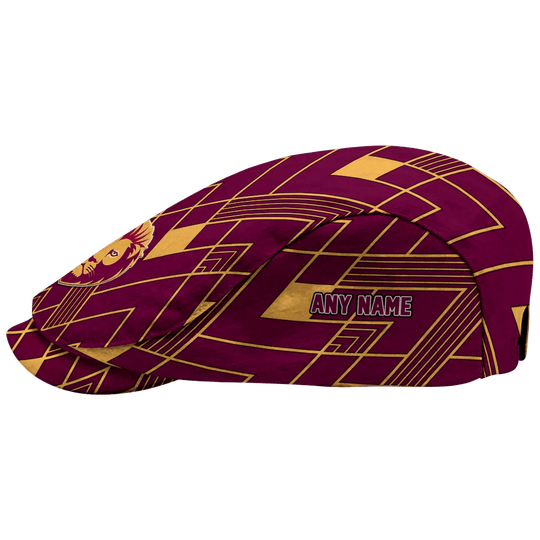 Custom Brisbane Lions Geometric Pride AFL Flat Cap