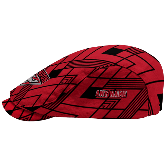 Custom Essendon Bombers Geometric Pride AFL Flat Cap