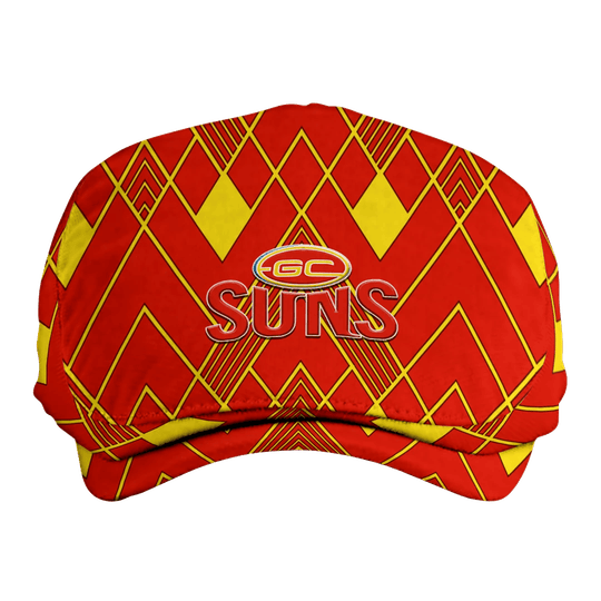 Custom Gold Coast Suns Geometric Pride AFL Flat Cap