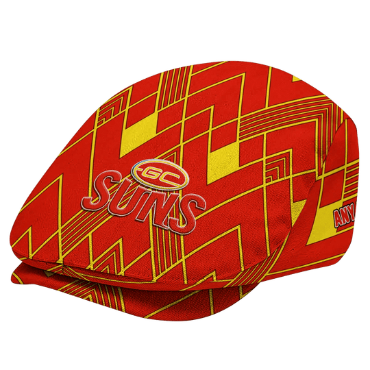 Custom Gold Coast Suns Geometric Pride AFL Flat Cap