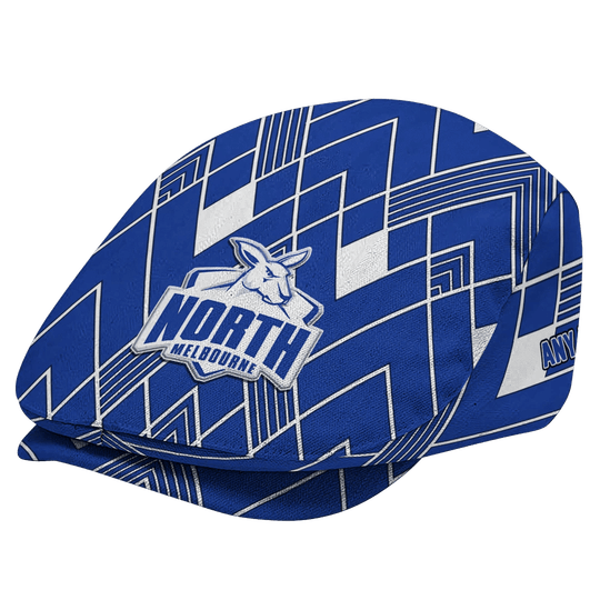 Custom North Melbourne Kangaroos Geometric Pride AFL Flat Cap