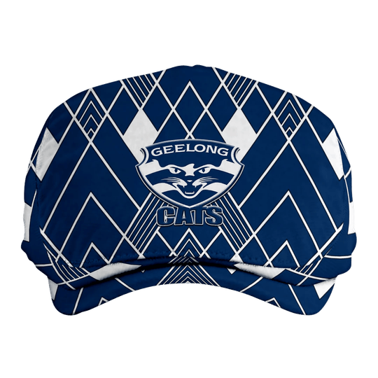 Custom Geelong Cats Geometric Pride AFL Flat Cap