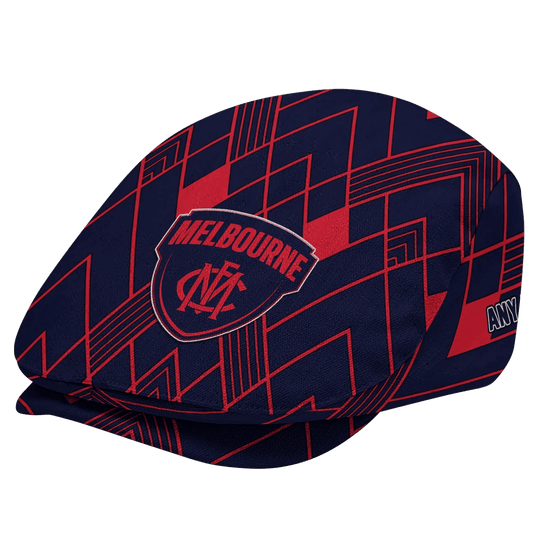 Custom Melbourne Demons Geometric Pride AFL Flat Cap