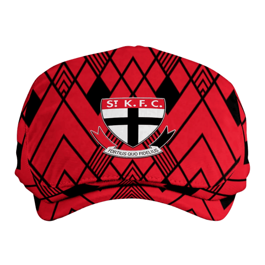 Custom St Kilda Saints Geometric Pride AFL Flat Cap