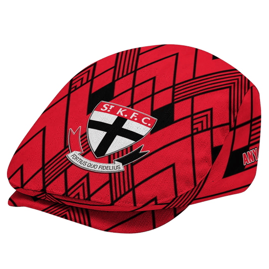Custom St Kilda Saints Geometric Pride AFL Flat Cap